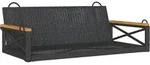furnicato H&auml;ngebank, Schwarz, Kunststoff, Rechteckig, 109x40x62 cm,...