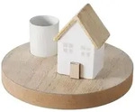 Boltze Home Kerzenhalter, Wei&szlig;, Eiche, Kunststoff, 10x6.5x10 cm, Dekoration,...