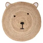 Atmosphera for kids Kinderteppich, Braun, Naturmaterialien, 100x100 cm,...