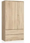 Akord Kleiderschrank, Sonoma Eiche, Holzwerkstoff, Nachbildung, Holz Optik, 4