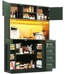 Okwish Buffetschrank, Gr&uuml;n, Holzwerkstoff, 120x188x40 cm, K&uuml;chen,...
