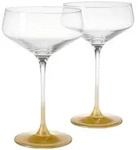 Leonardo Champagnerglas Puccini, Klar, Gold, Glas, 2-teilig, 350 ml,...
