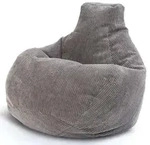 Green Bean Sitzsack, Hellgrau, Textil, Oval, 80x90x90 cm, Wohnzimmer, Hocker,