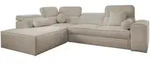 Mirjan24 Eckschlafsofa, Hellbraun, Textil, 5-Sitzer, Ottomane links,L-Form, 276x214