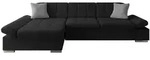 Mirjan24 Ecksofa, Schwarz, Textil, links montierbar, L-Form, 278x161 cm,...