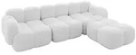 Altdecor Ecksofa, Wei&szlig;, Kunststoff, 4-Sitzer, 302x205 cm, Wohnzimmer, Sofas &