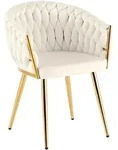 CLP Armlehnenstuhl, Creme, Metall, 58x80x57 cm, Esszimmer, St&uuml;hle, Esszimmerst&uuml;hle,