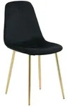 Livetastic Stuhl-Set, Schwarz, Messing, Metall, Textil, zylindrisch, 44x86x52 cm,