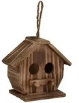 Relaxdays Vogelhaus, Braun, Holz, 19x28.5x10.5 cm, Gartenzubeh&ouml;r, Gartenpflege,