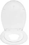 Woltu WC, Wei&szlig;, Kunststoff, Oval, 37x3x44 cm, Badezimmer, WC Ausstattung, WC...