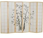 Homestyle4u Paravent, Braun, Holz, 264x179x2 cm, Wohnzimmer, Raumteiler &...