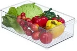 Relaxdays K&uuml;hlschrankorganizer, Transparent, Kunststoff, 20.5x10x36.5 cm,