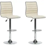 Beliani Barhocker, Beige, Metall, 1-Sitzer, 40x116x39 cm, Esszimmer, Barm&ouml;bel,