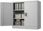 Muralo Aktenschrank, Hellgrau, Metall, 2 F&auml;cher, Rechteckig, 90x90x40 cm,