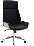 CLP Drehstuhl, Schwarz, Walnuss, Metall, 60x113x63 cm, Arbeitszimmer, B&uuml;rost&uuml;hle,