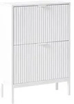 Beliani Schuhschrank, Wei&szlig;, Holzwerkstoff, 60x85x24 cm, Garderobe,