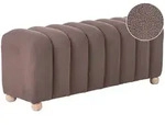 Beliani Polsterbank, Braun, Textil, Kiefer, Rechteckig, 111x45x39 cm, Esszimmer,