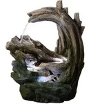 Teamson Home Gartenbrunnen, Grau, Stein, Freiform, 30x82x64 cm, Gartenzubeh&ouml;r,