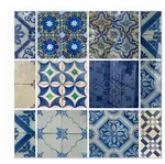 Tulup Glasplatte, Blau, Glas, Quadratisch, 60x60x0.4 cm, Kleinm&ouml;bel, Kamine &