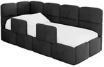 Altdecor Einzellbett, Schwarz, Textil, 80x200 cm, Kinderzimmer & Jugendzimmer,