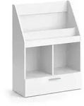Vicco B&uuml;cherregal, Wei&szlig;, Holzwerkstoff, 4 F&auml;cher, 1 Schubladen, Rechteckig,