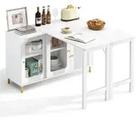 Okwish Sideboard, Wei&szlig;, Holzwerkstoff, 116x78x40 cm, Wohnzimmer, Kommoden &