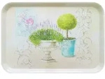 Lashuma Tablett, Gr&uuml;n, Kunststoff, Baum/Pflanze/Natur, Rechteckig, 31x2x45 cm,