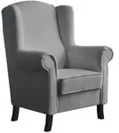 Beautysofa Ohrensessel, Grau, Holz, 1-Sitzer, 88x118x86 cm, Wohnzimmer, Sessel,
