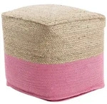Beliani Pouf, Beige, Naturmaterialien, 1-Sitzer, Quadratisch, 44x44x44 cm,