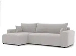 Fun M&ouml;bel Ecksofa, Wei&szlig;, Textil, Ottomane links, 278x145 cm, Wohnzimmer,...