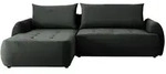 Mirjan24 Eckschlafsofa, Dunkelgrau, Textil, 6-Sitzer, Ottomane links,L-Form, 280x185