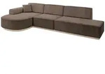Altdecor Ecksofa, Braun, Textil, 4-Sitzer, L-Form, 328x171 cm, Wohnzimmer,...