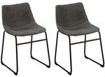 Beliani Esszimmerstuhl, Grau, Metall, 1-Sitzer, 45x74x44 cm, Esszimmer, St&uuml;hle,