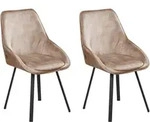 Beliani Esszimmerstuhl, Beige, Textil, 52x89x54 cm, Wohnzimmer, Sessel