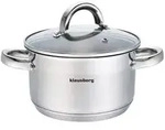 Klausberg Topf, Silber, Glas, Kochen, T&ouml;pfe, Kocht&ouml;pfe
