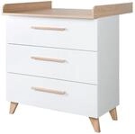 Roba Wickelkommode, Wei&szlig;, Honigeiche, Holz, Holzwerkstoff, Holz Optik, 3...