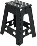 Zollner Klapphocker,, Schwarz, Kunststoff, Rechteckig, 22x45x22 cm, Wohnzimmer,