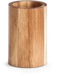 Zeller Present Zahnputzbecher, Natur, Holz, Rund, 7.2x11x7.2 cm, Badaccessoires,