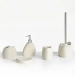 Beliani Badaccessoires, Beige, Kunststoff, 8x10x8 cm, Badaccessoires