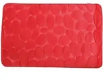 MSV Badematte, Rot, Textil, Uni, rechteckig, 50x80 cm, Badtextilien, Badematten