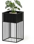 Relaxdays Blumenst&auml;nder, Schwarz, Metall, 61 cm, Dekoration, Blumen & Zubeh&ouml;r,