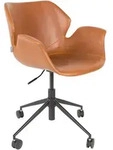 Zuiver B&uuml;rostuhl, Braun, Kunststoff, 77x77.5x77 cm, Arbeitszimmer, B&uuml;rost&uuml;hle,