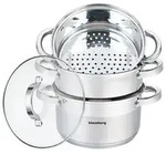 Klausberg Topf, Silber, Glas, Kochen, T&ouml;pfe, Kocht&ouml;pfe