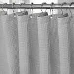Duschvorhang, Grau, Textil, 182x198 cm, Badtextilien, Duschvorh&auml;nge