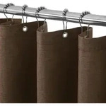 Duschvorhang, Braun, Textil, 122x182 cm, Badtextilien, Duschvorh&auml;nge