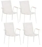 Beliani Gartenstuhl, Beige, Metall, 57x89x55 cm, Gartenm&ouml;bel, Gartenst&uuml;hle,