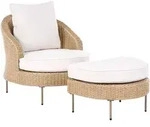 Beliani Gartensessel, Beige, Kunststoff, 80x80x93 cm, Wohnzimmer, Sessel,