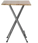 Gardenson Stehtisch, Natur, Grau, Metall, Holz, Kiefer, rechteckig, 120x118x80 cm,