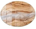 Tulup Tischplatte, Hellbraun, Glas, Rund, 60x60x0.4 cm, Esszimmer, Tische,...
