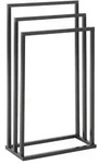Beliani Handtuchst&auml;nder, Schwarz, Dunkelbraun, Metall, 45x84x21 cm,...